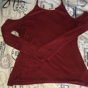 Burgundy long sleeve shirt